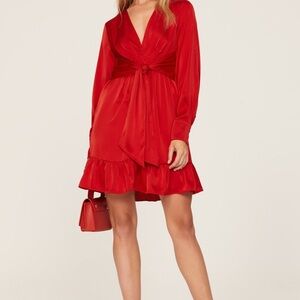 Marissa Webb Satin Tie Front Dress